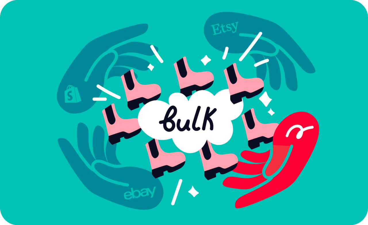 How to bulk edit quantity on eBay, Shopify, Etsy Nembol