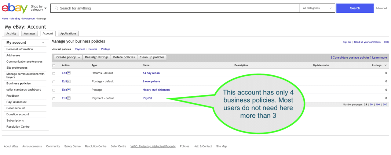eBay Business Policies for bulklisting on eBay full guide & video
