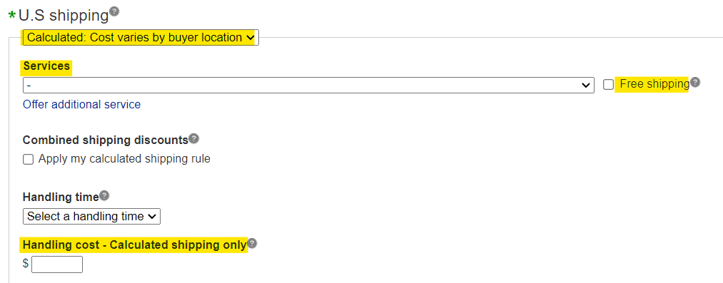 set a calculated shipping option