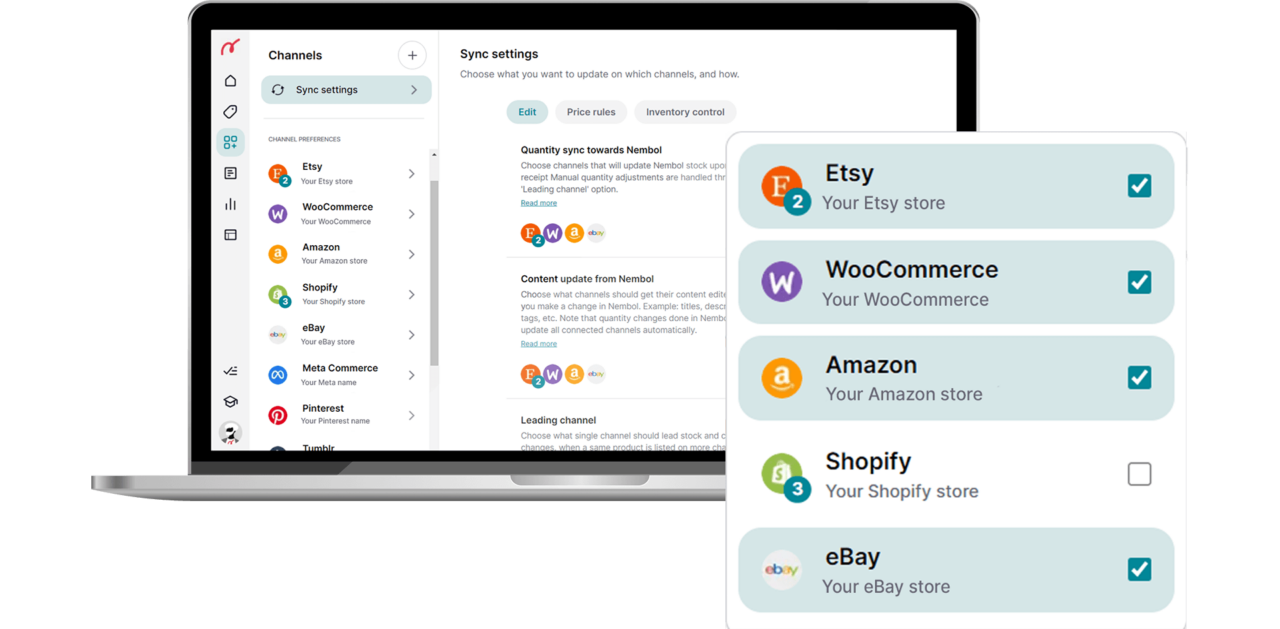 Sync stock in real-time: Amazon inventory software