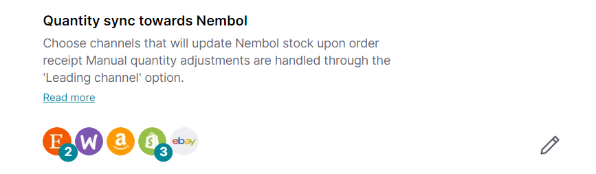 Quantity Sync towards Nembol