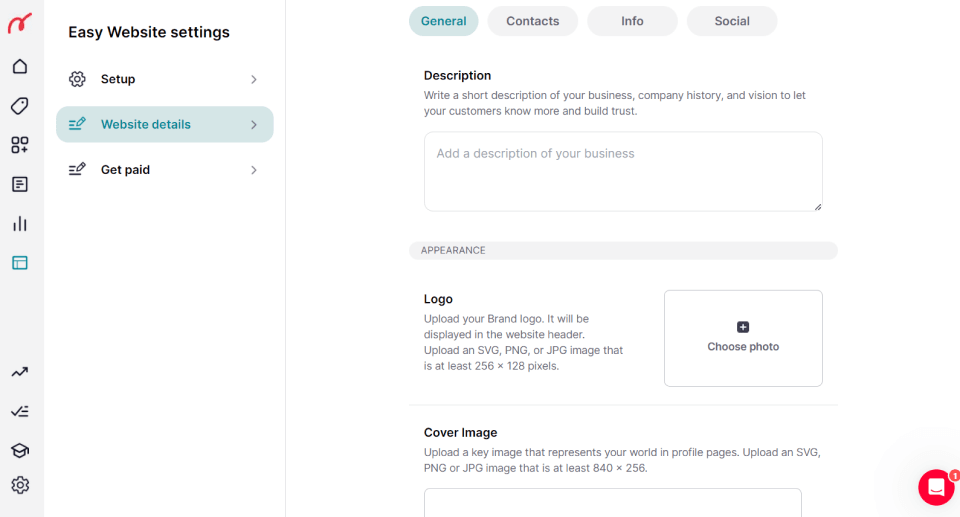Easy Website settings 2024