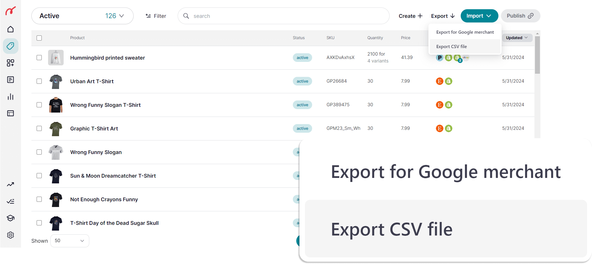 Import via CSV 202405