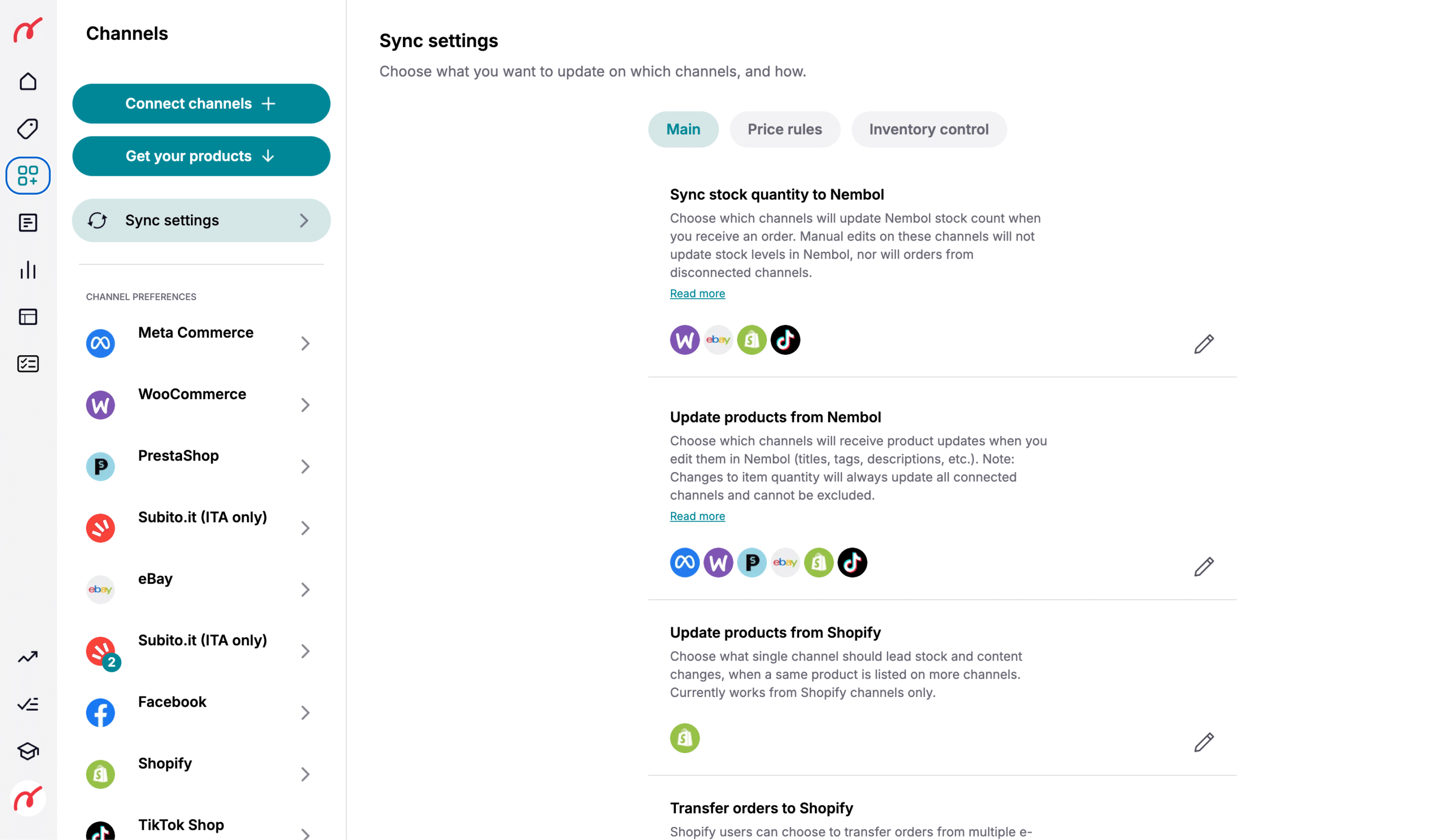 How to connect multiple online selling channels