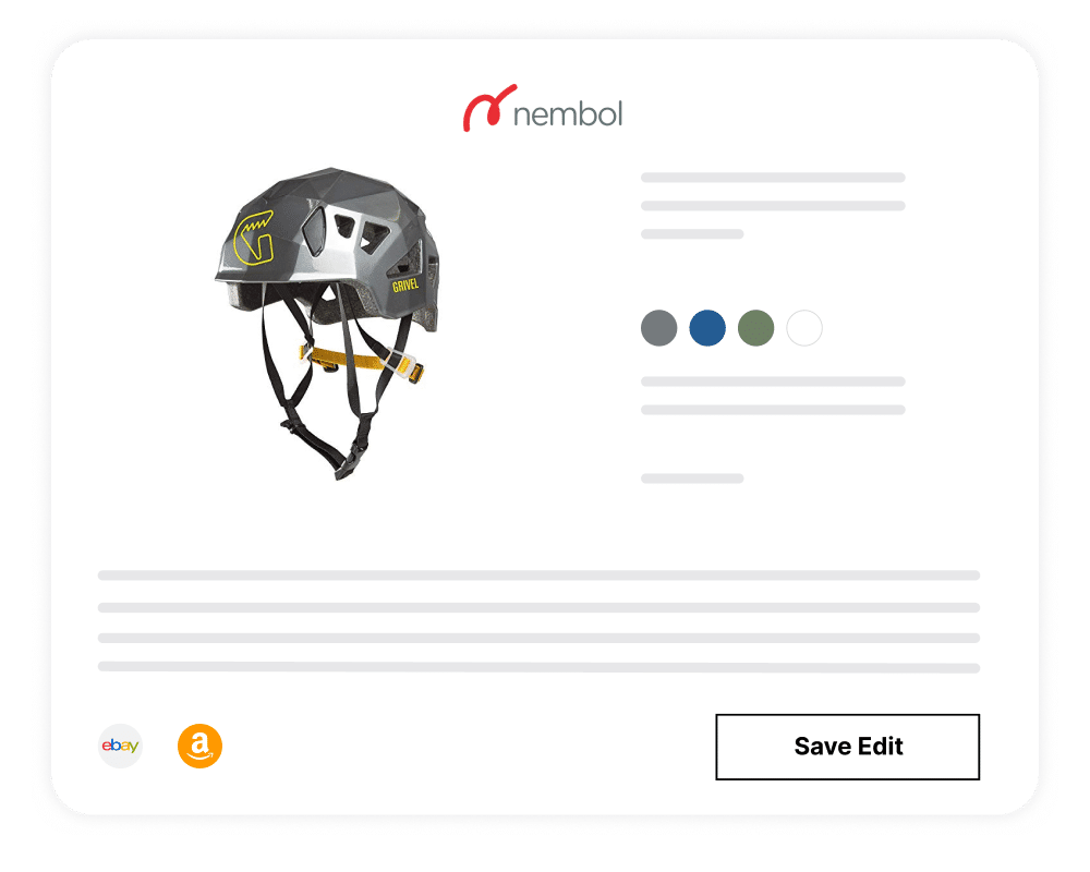edit centrally on ebay and amazon