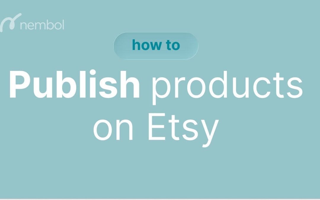 How to publish products on Etsy
