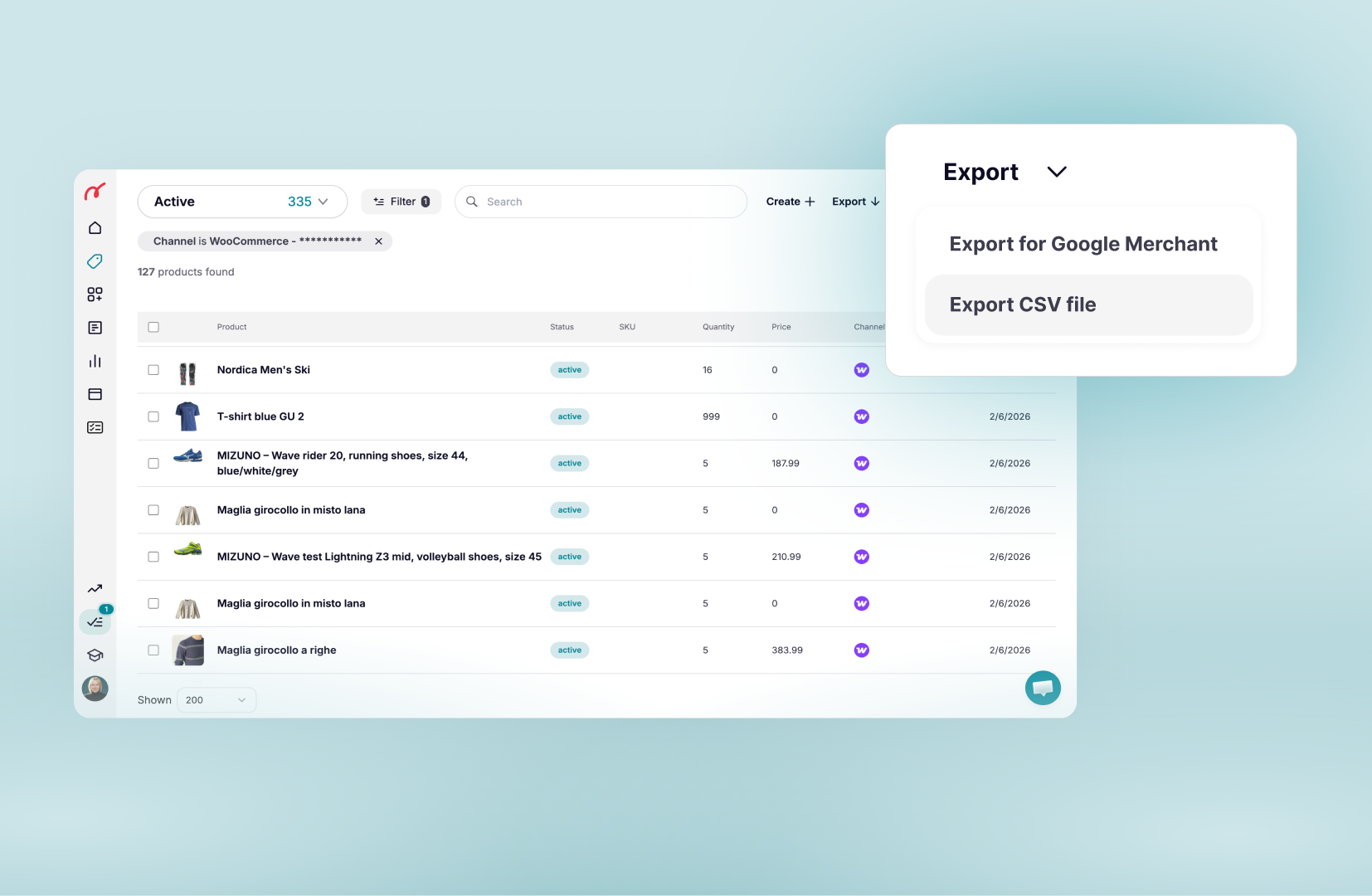 Export CSV